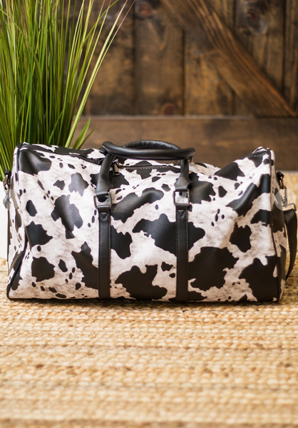 Cow Print Weekender Bag